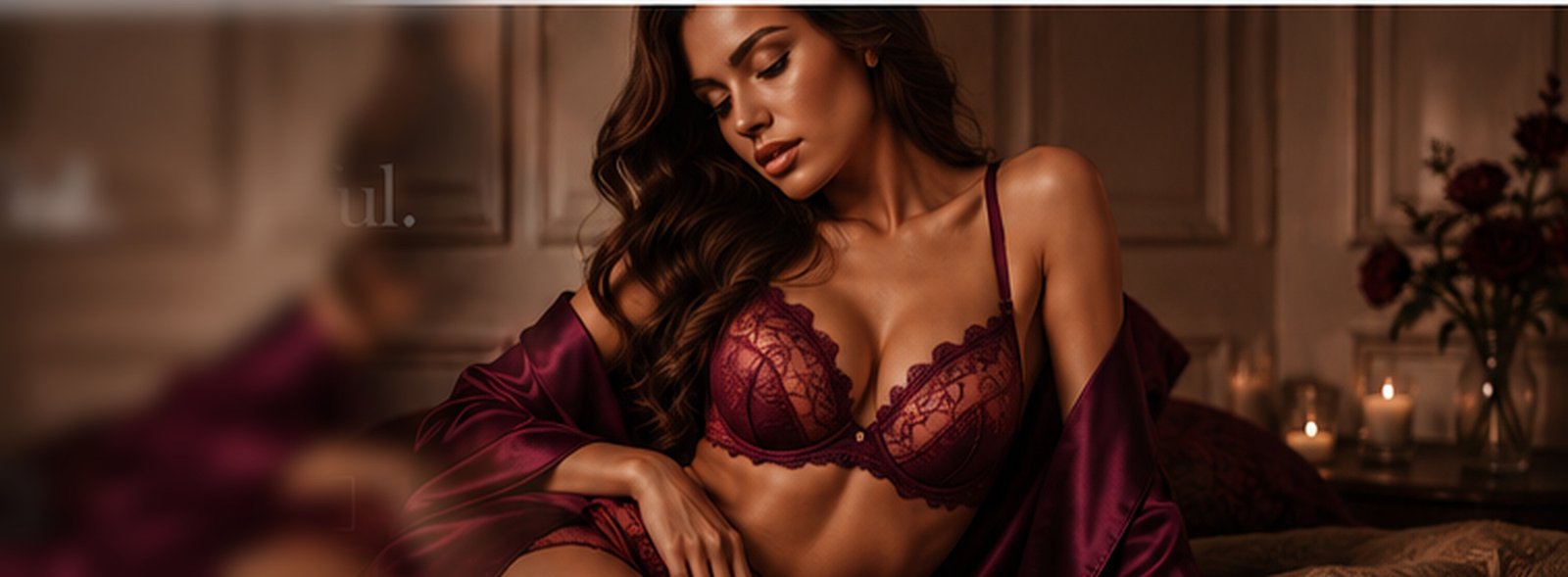 Love Lenceria burgundy lace campaign