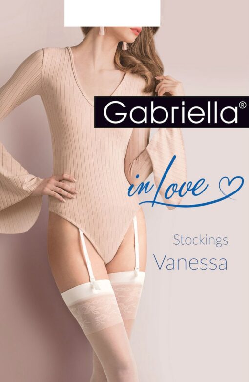 Gabriella Calze Vanessa Stockings White - Image 2