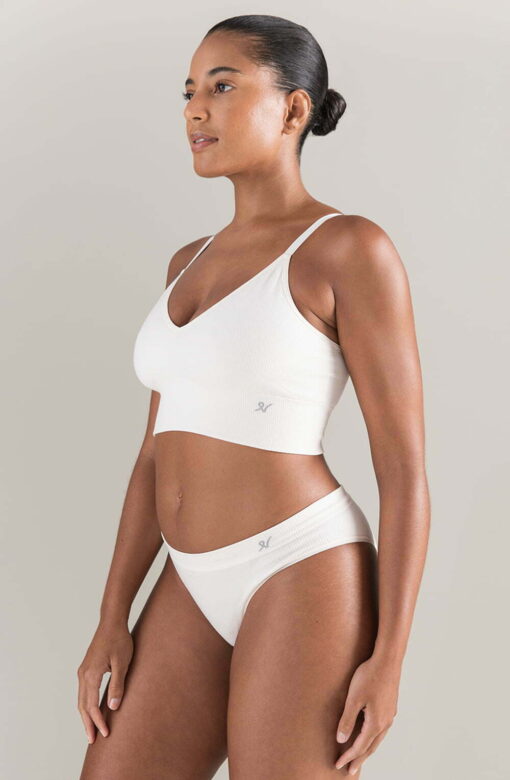 The TENCEL™ Seamless Bralette White Sand - Image 3