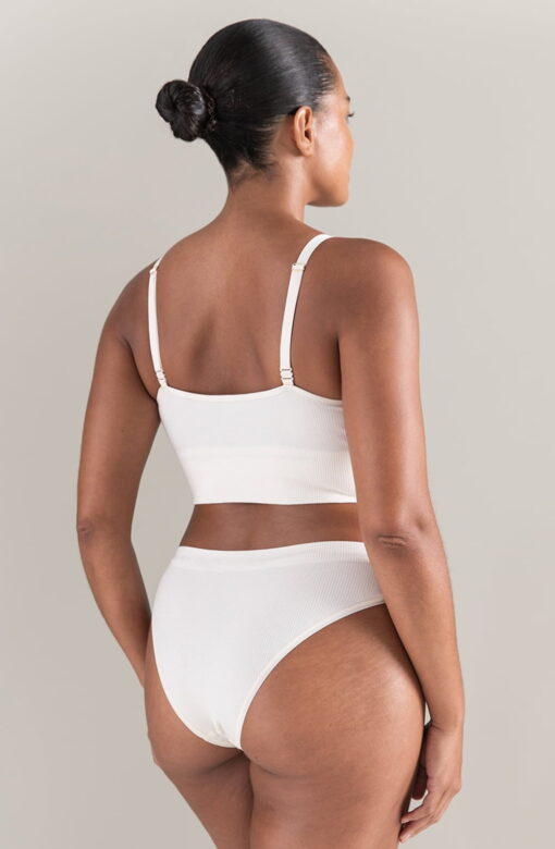 The TENCEL™ Seamless Bralette White Sand - Image 4