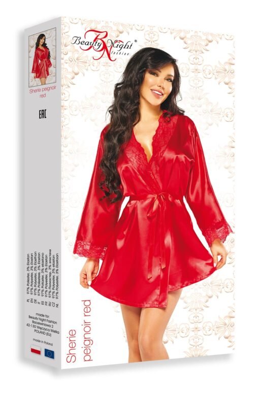 Beauty Night BN6670 Sherie Peignoir Red - Image 2