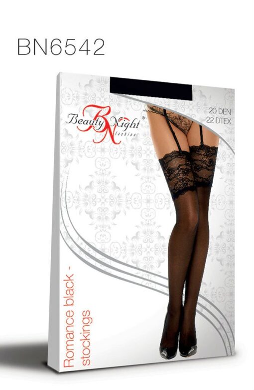 Beauty Night BN6542 Romance Stockings Black - Image 5