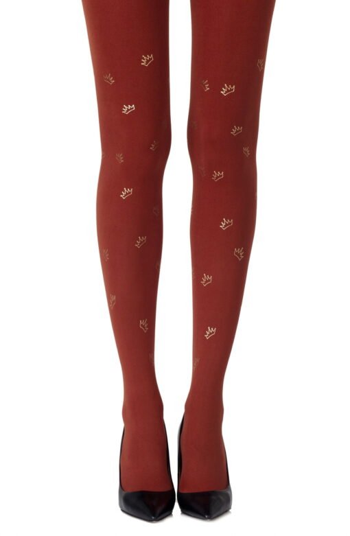 Zohara "Royal Treatment" Rust Print Tights