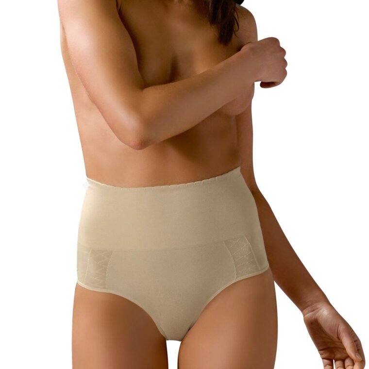 Control Body high-waisted shaping brief in skin tone, seamless design, available in sizes L/XL, M/L, S/M, XXL