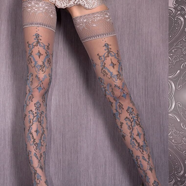 Ballerina 416 Hold Ups Grey / Blue