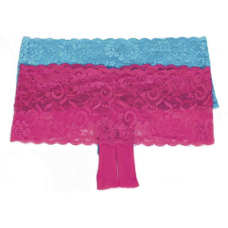 Shirley of Hollywood 59 Stretch Lace Boy Short Turquoise