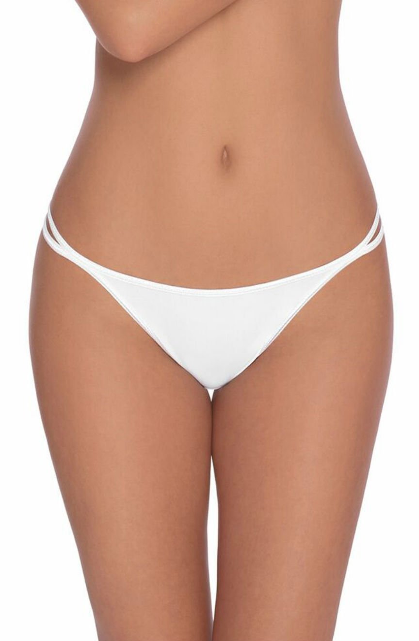 white thong with double side straps from Roza, available in multiple sizes