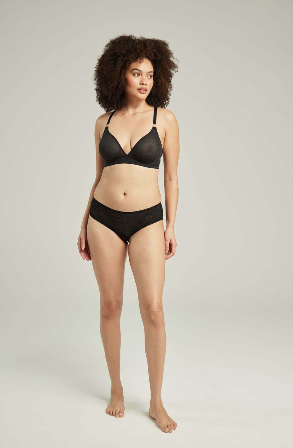 The Sheer Deco Hipster Brief Black - Image 5