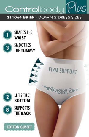 Control Body 311064 Shaping Brief Bianco - Image 3