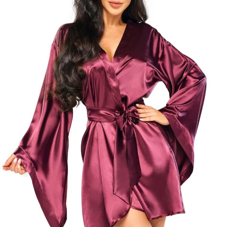 Beauty Night BN6663 Samira Peignoir Burgundy