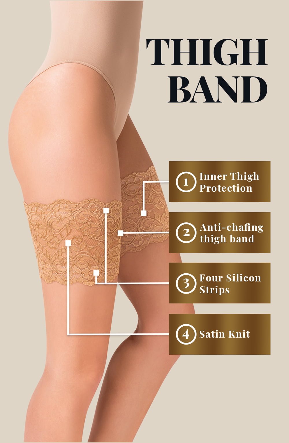 Gabriella Satin Thigh Band 510 Black - Image 4