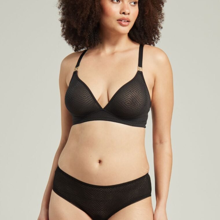 Nudea The Sheer Deco Hipster Brief Black