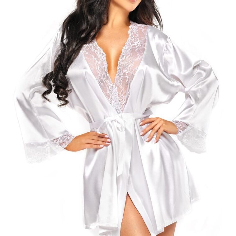 Beauty Night BN6672 Sherie Peignoir White