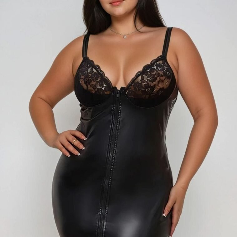 YesX YX732Q Zippy Sexy Black Dress