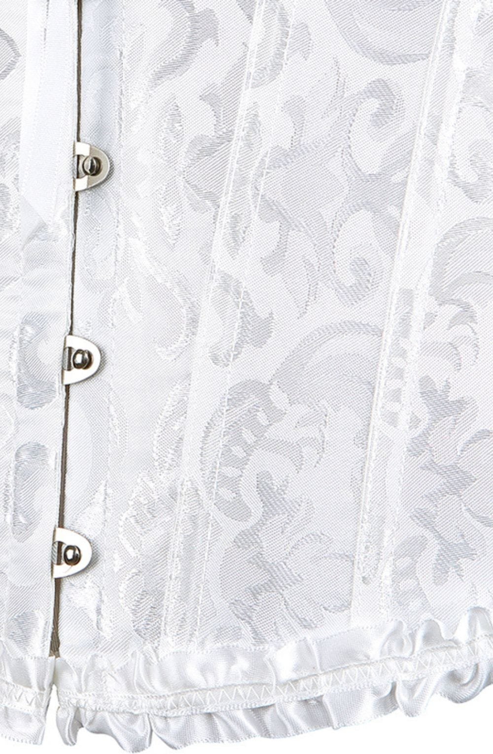 YesX YX887 Elegant White Brocade Corset up to 2XL - Image 3